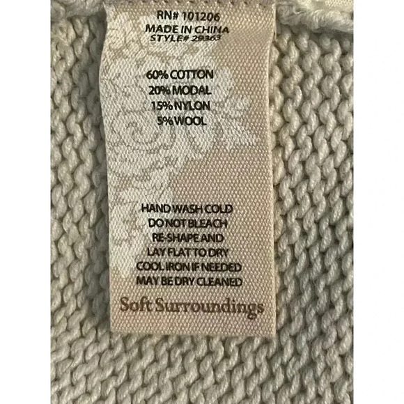 Soft Surroundings cowl neck tunic sweater size M - Picture 9 of 9